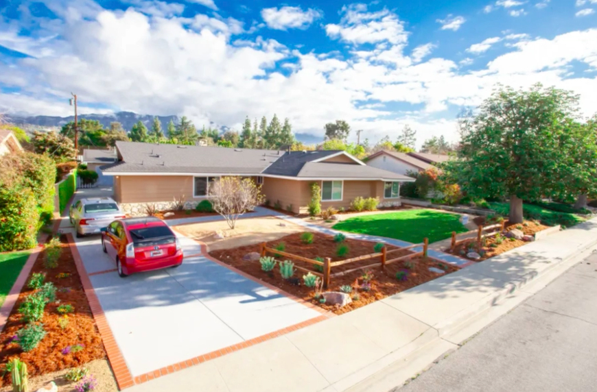 this image shows driveway in Chino, California