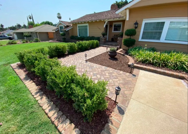 this image shows stone pavements in Chino, California